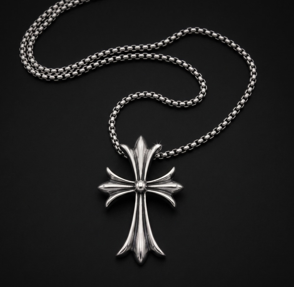 Offside signature retro cross chrome heart